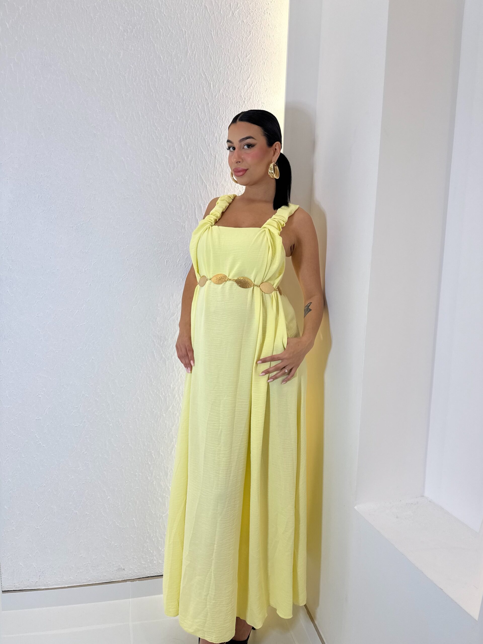 img_1750 Saki Dress Κίτρινο - Image 1
