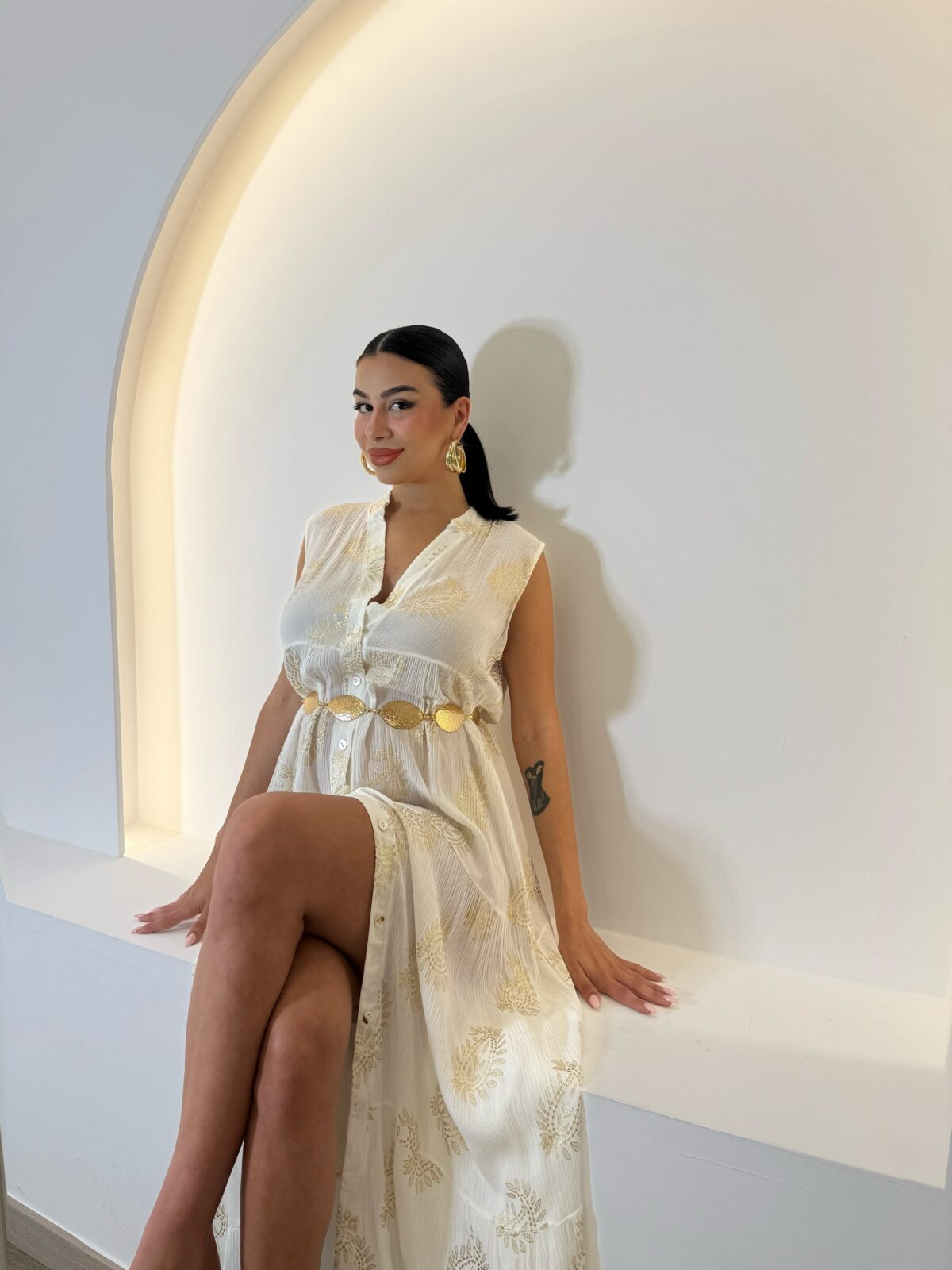 Naia Maxi Dress Λευκό - Image 2