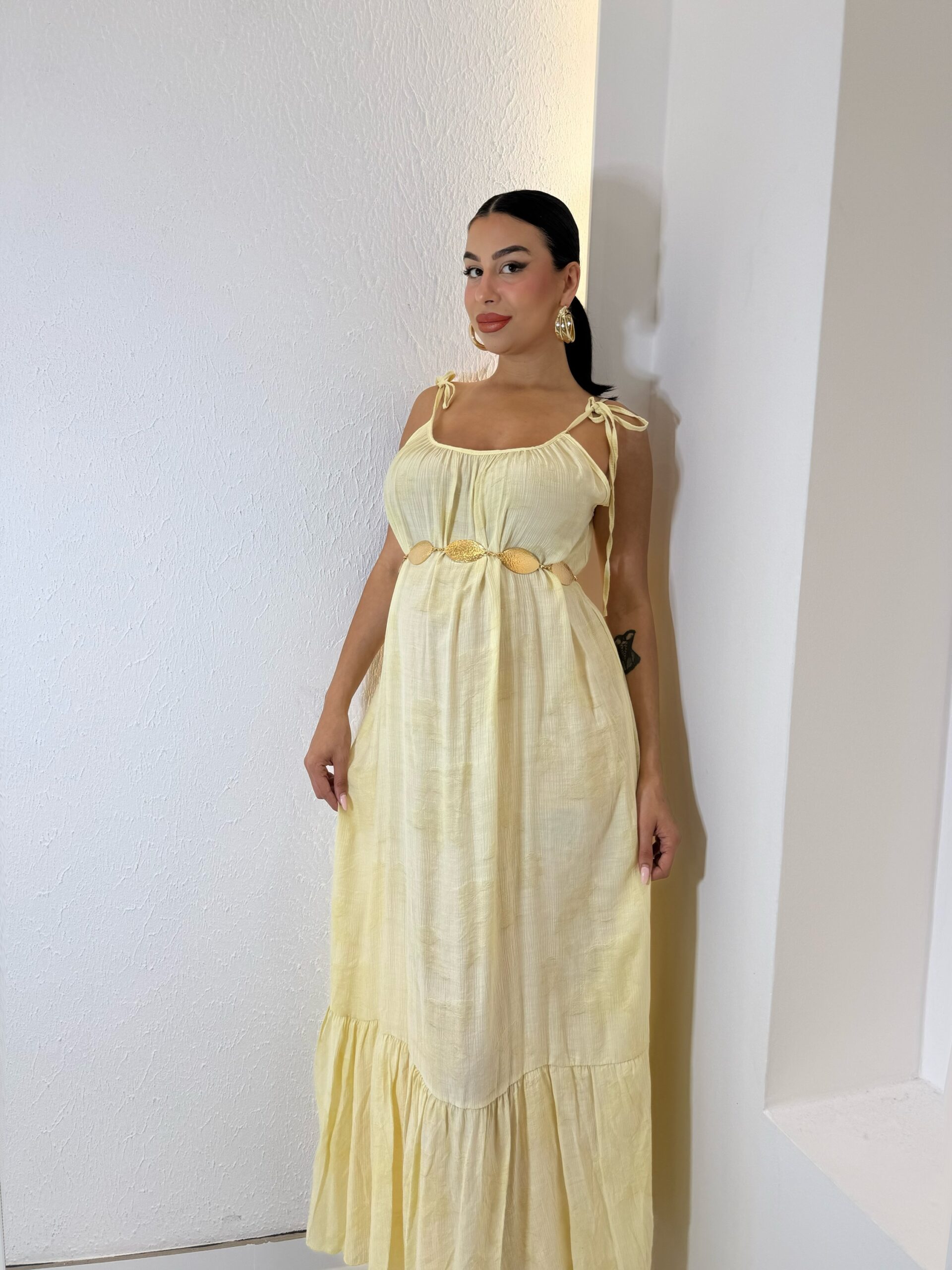 img_1955 Morena Dress Κίτρινο - Image 1