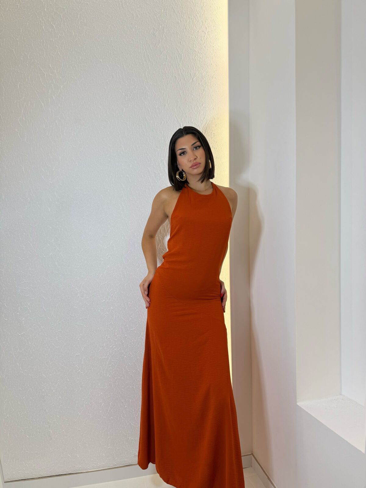 Thea Dress Κεραμιδί - Image 2