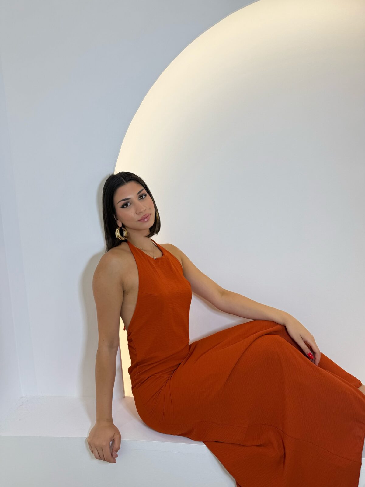 Thea Dress Κεραμιδί - Image 3