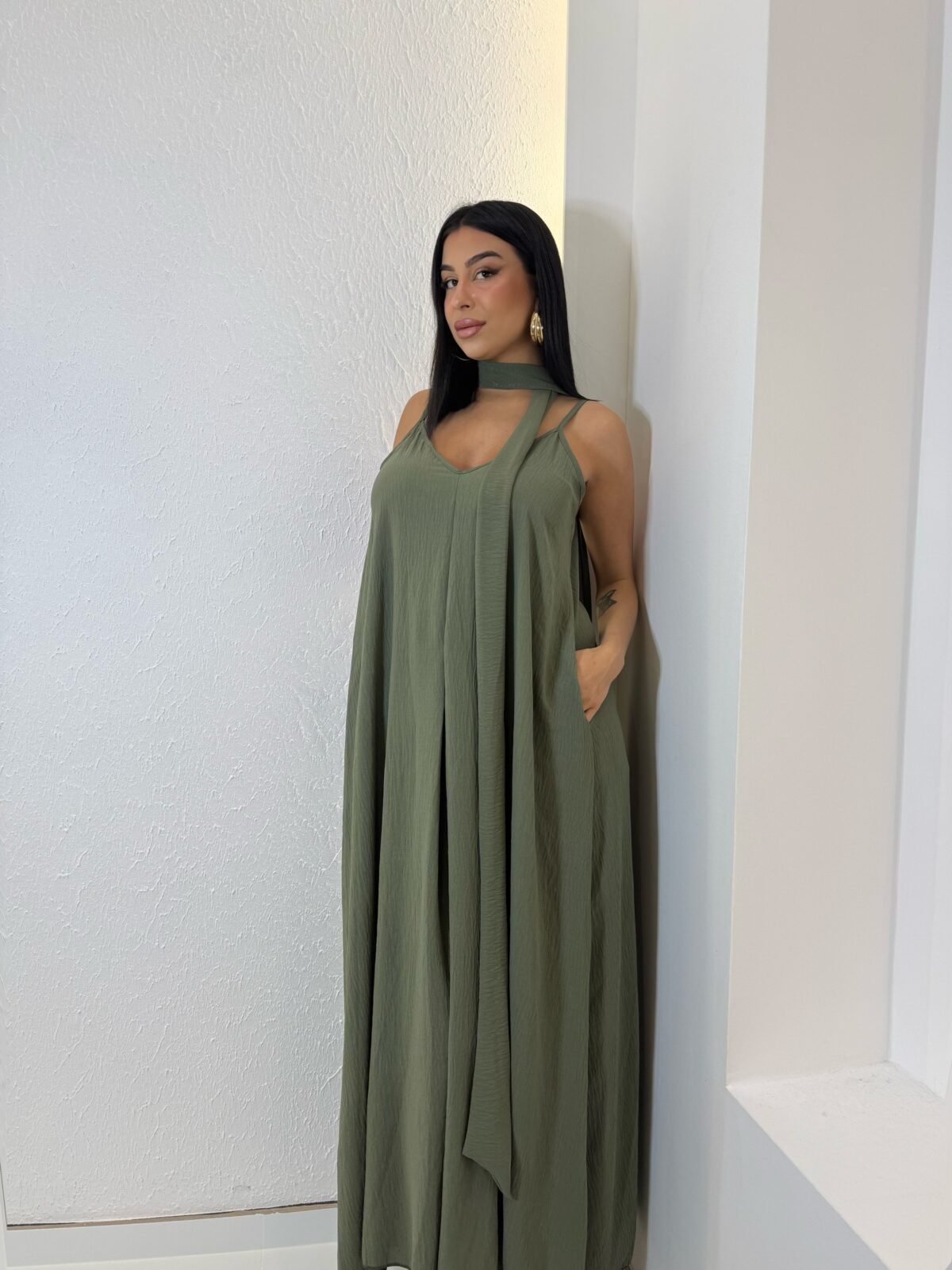 Paspartou Dress Λαδί - Image 2
