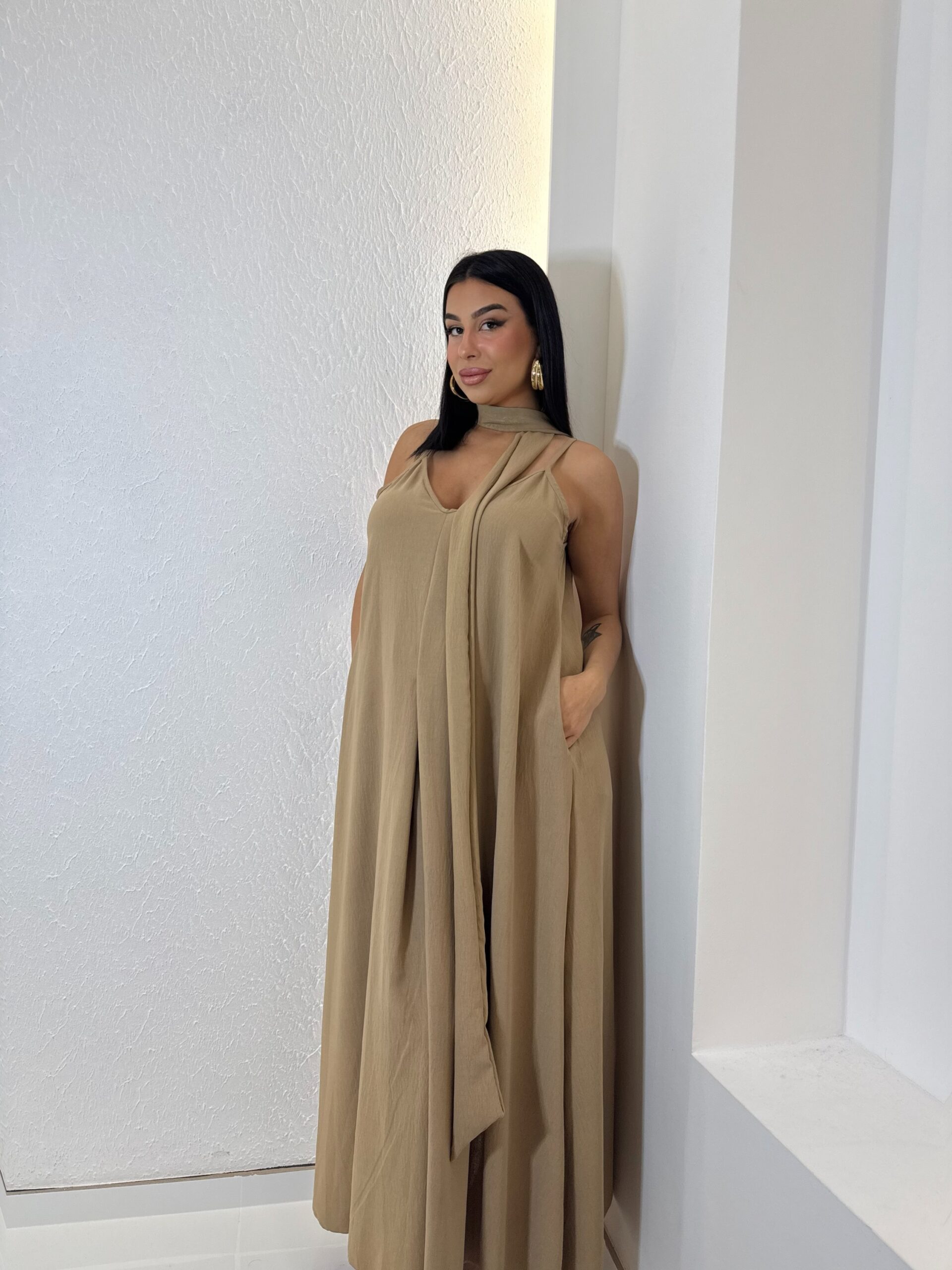 img_2151 Paspartou Dress Μπεζ - Image 1