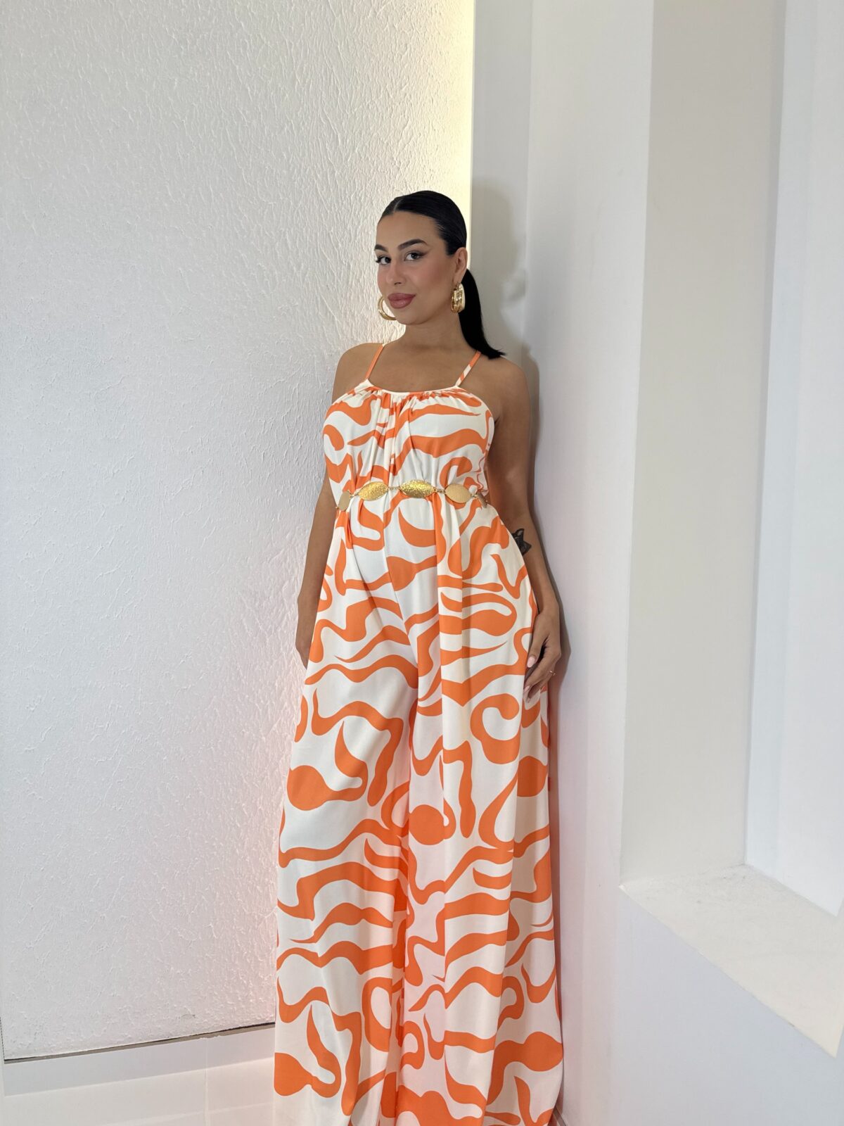 Waves Jumpsuit Πορτοκάλι - Image 2