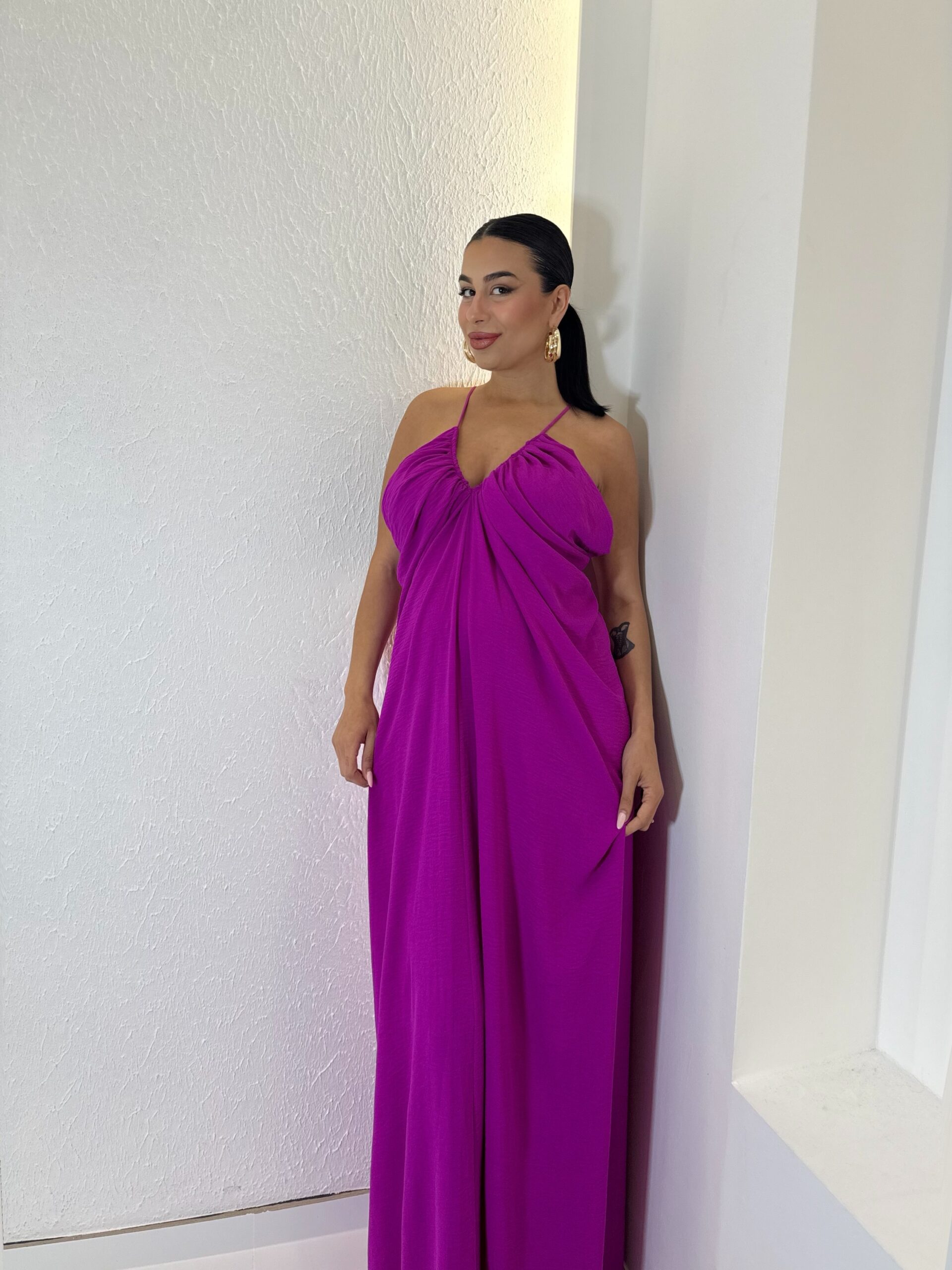 img_2371 Classy Dress Μαντζέντα - Image 1