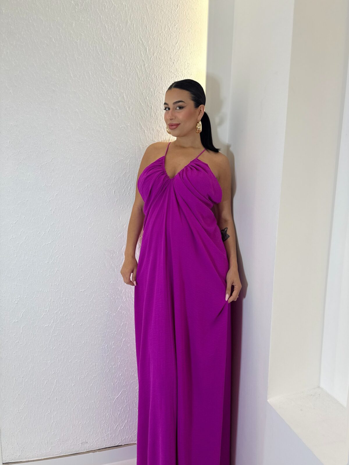 Classy Dress Μαντζέντα - Image 2