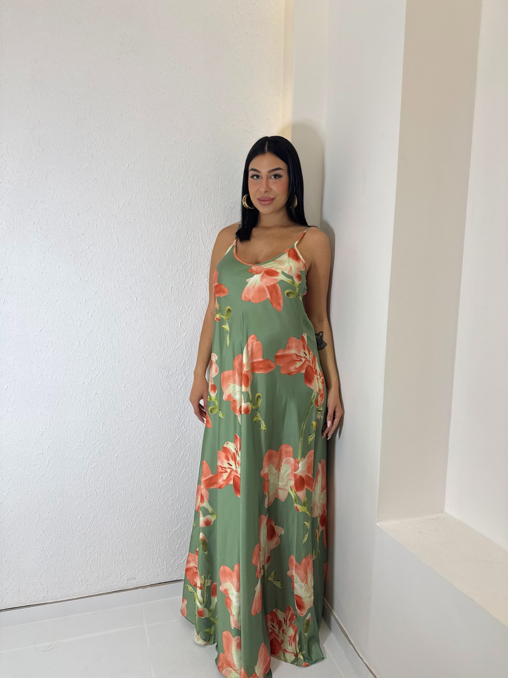 img_2828 Chloe Maxi Dress Πράσινο - Image 1