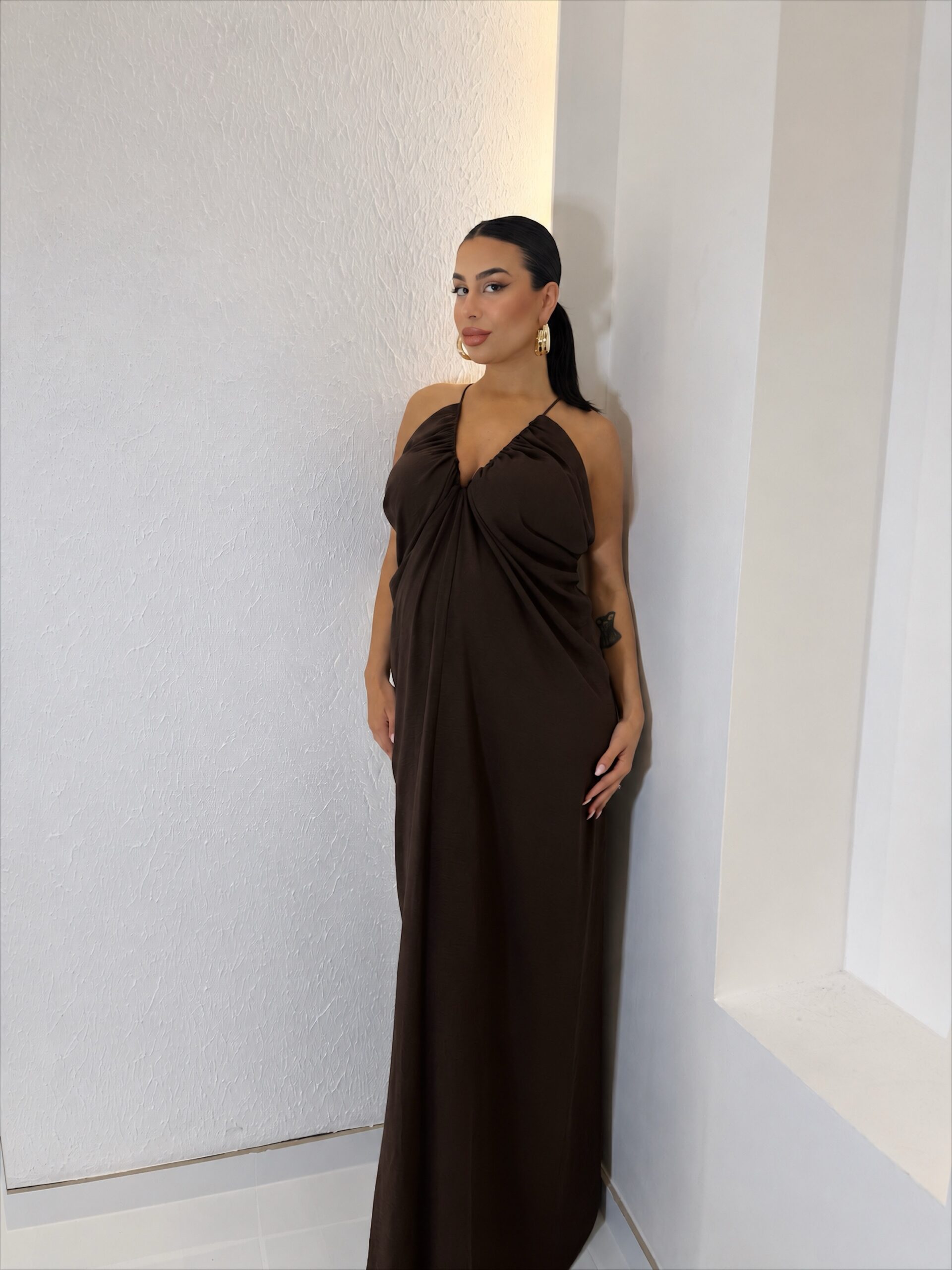img_5135 Classy Dress Σοκολά - Image 1