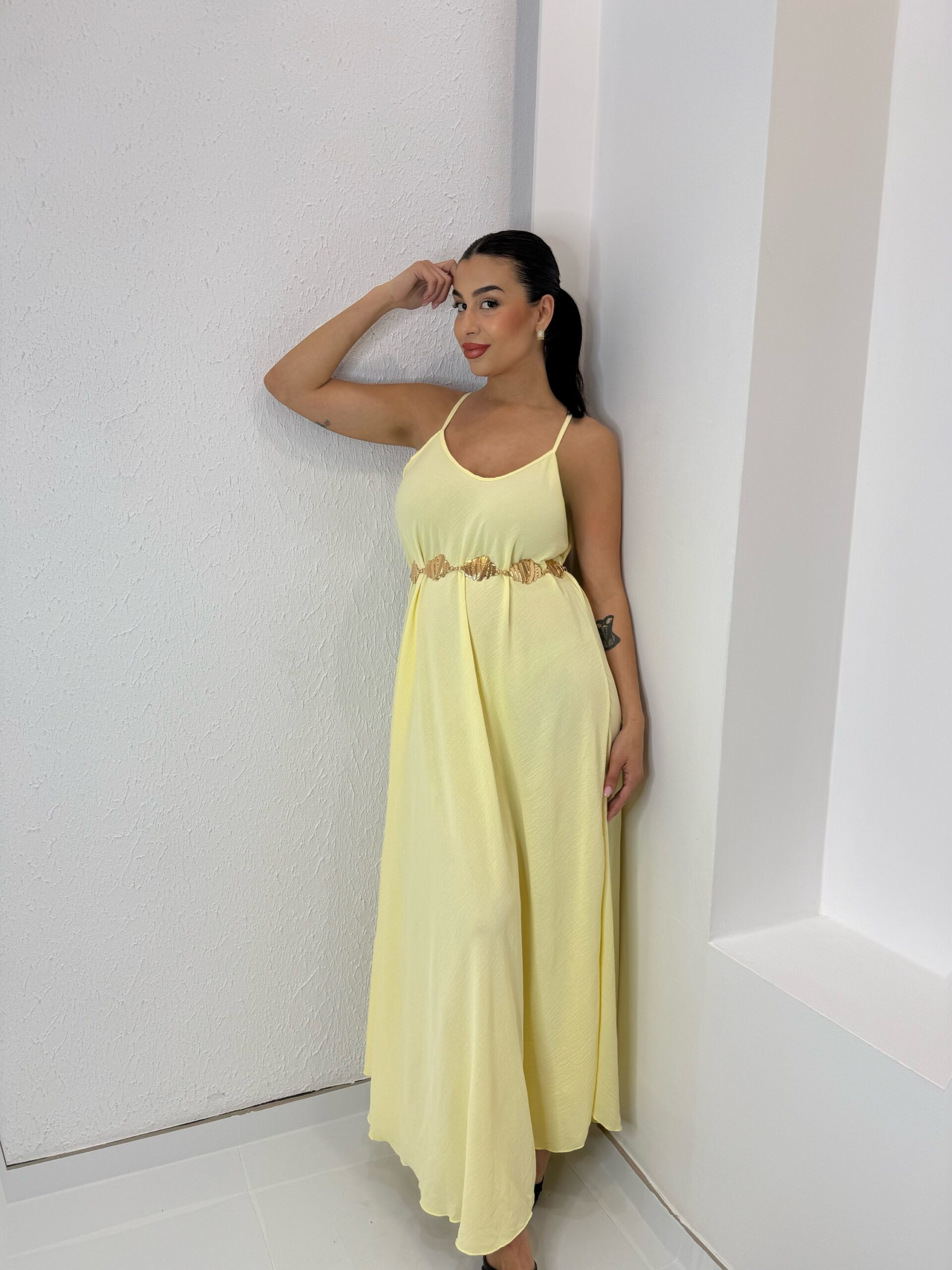 img_7216 Mia Dress Κίτρινο - Image 1
