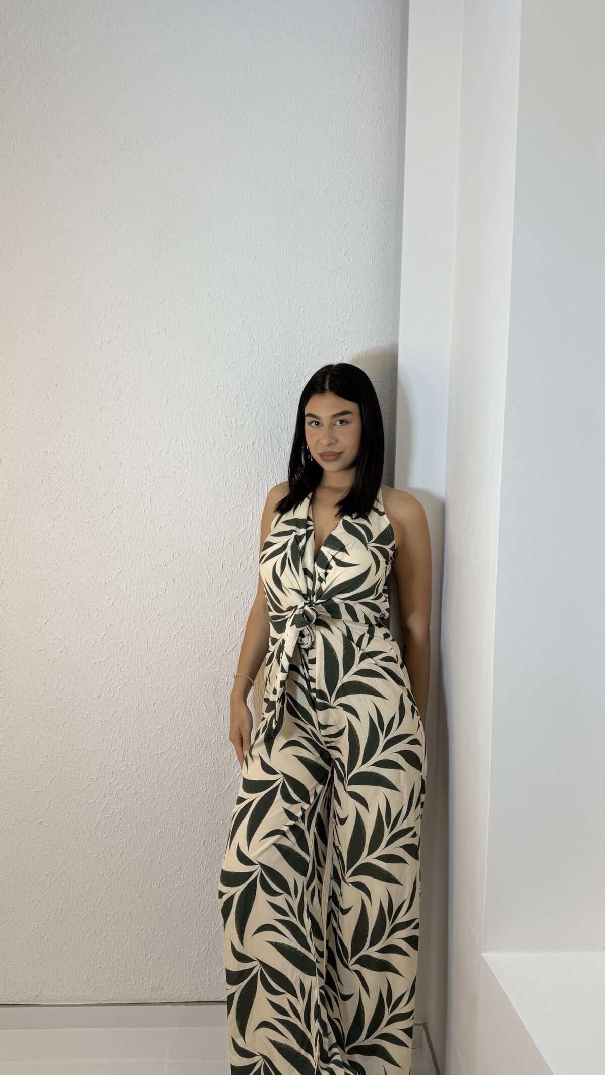 Leaf Jumpsuit Λαδί - Image 3