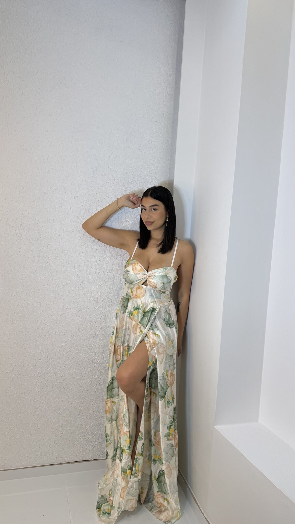 Alessendra Dress πράσινα Λουλούδια - Image 2