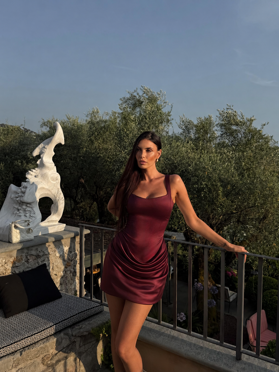 img_1820 Polly Dress Μπορντώ ( καλύπτει μόνο xs-s) - Image 1