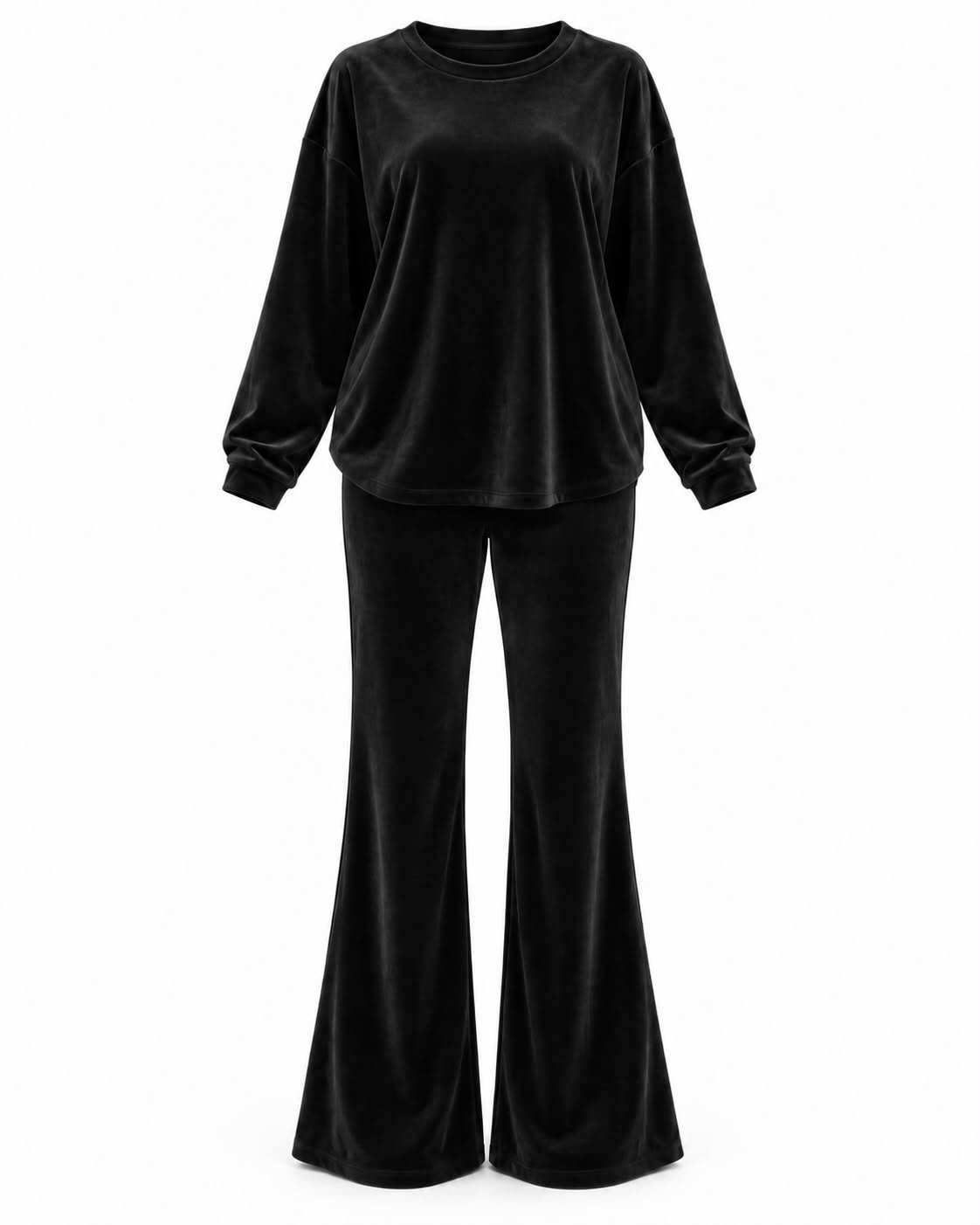 80ef22a9-f20a-45ad-9bda-2de0106d3cac Velvet Λαιμόκοψη Set Μαύρο - Image 1