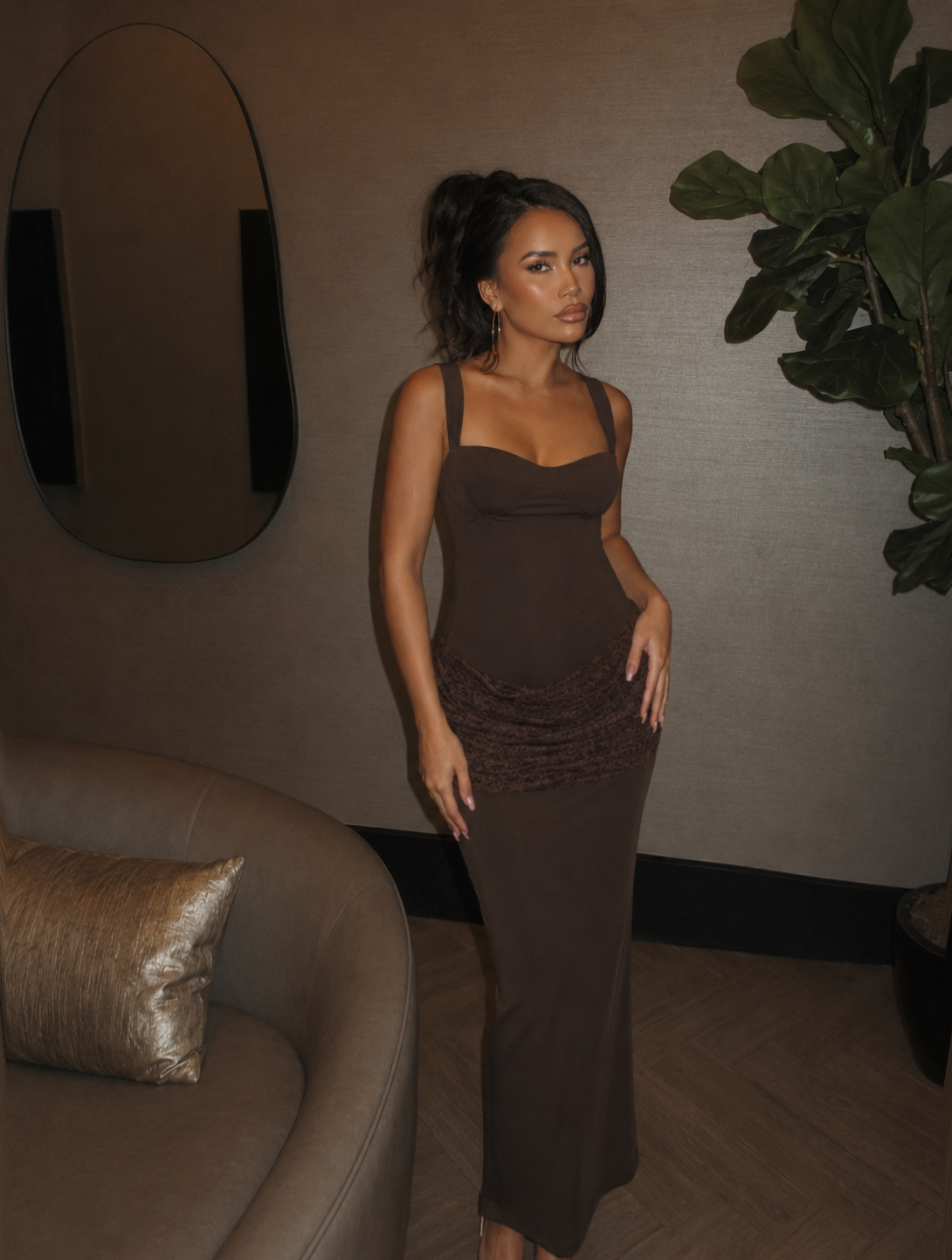 img_0586-2 Naomi Dress Καφέ - Image 1